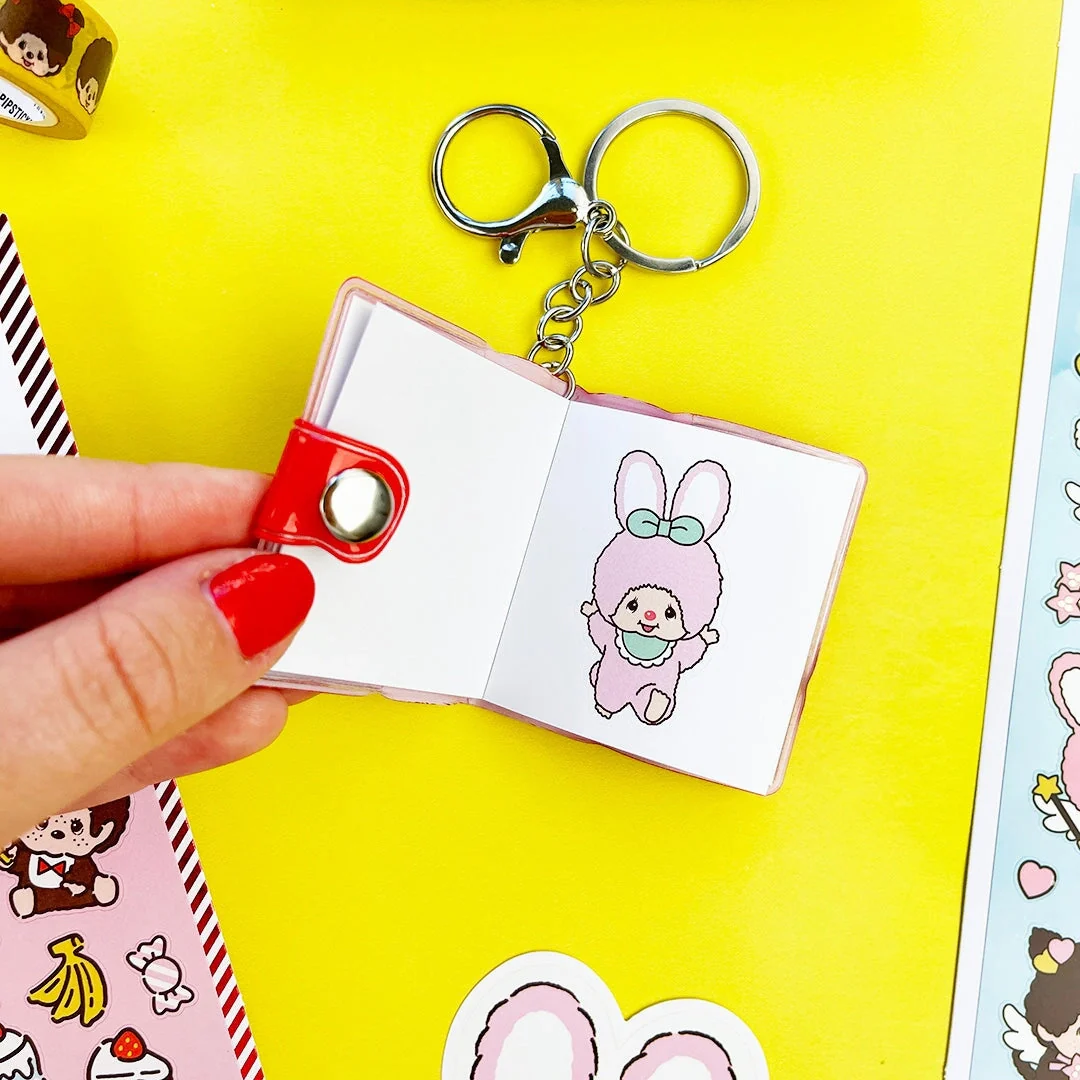 Friends Forever Monchhichi Mini Stickerbook Keychain - Image 5