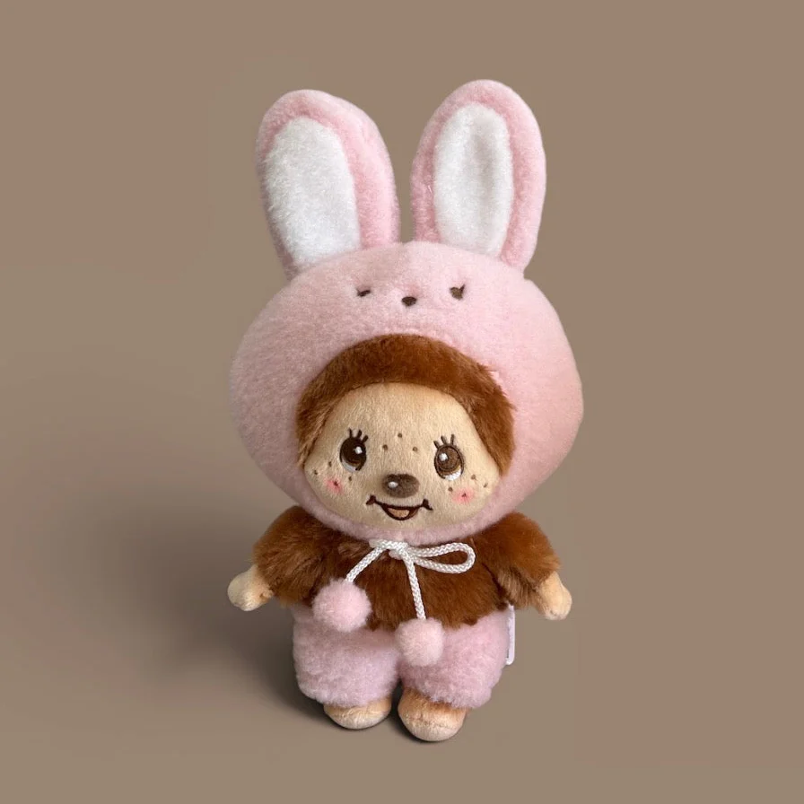 Monchhichi in Plushie Rabbit Suit | Pink