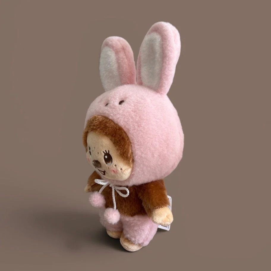 Monchhichi in Plushie Rabbit Suit | Pink - Image 2