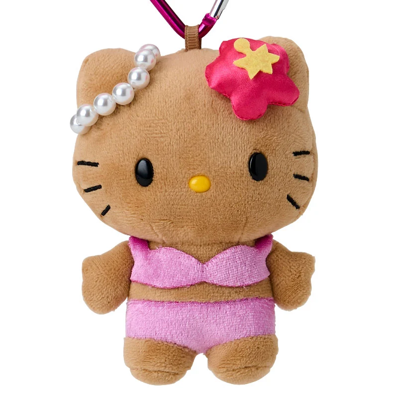 Sanrio Tanned Hello Kitty Mascot Keychain with Tail | Leopard - Image 3